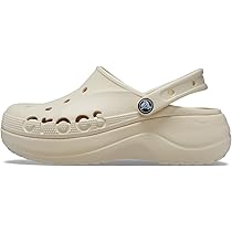 Crocs ホワイト クロッグサンダル ウィンターホワイト Amazon | [クロックス]サンダルバヤ プラットフォーム クロッグ